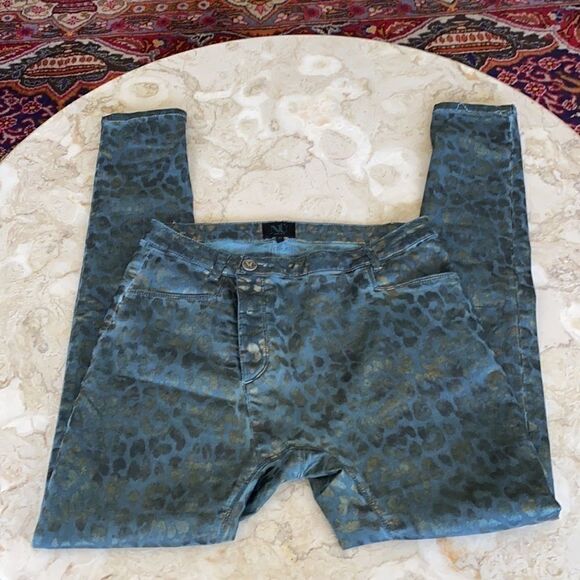 NÜ Denmark Offside Zip Metallic Leopard Print Jean - Picture 10 of 14